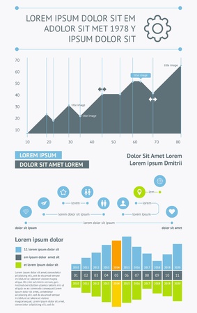 Vector Flat Elements of Infographics  Font  PT-Sansのイラスト素材