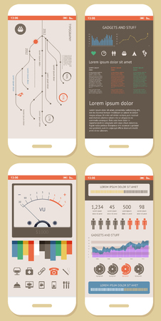 Vector Flat Elements of Infographics のイラスト素材