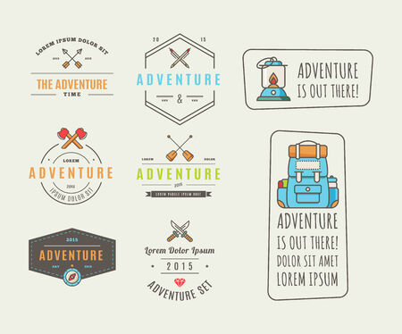 Icons for adventure in the style of flatのイラスト素材