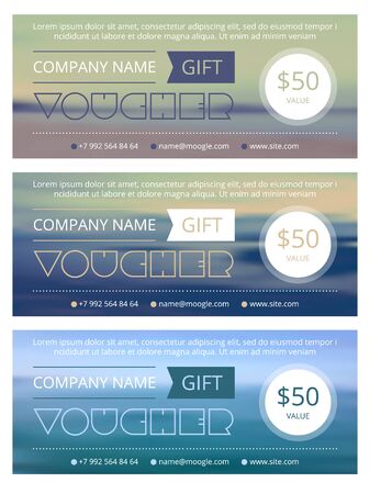 Gift voucher template with clean and modern patternのイラスト素材