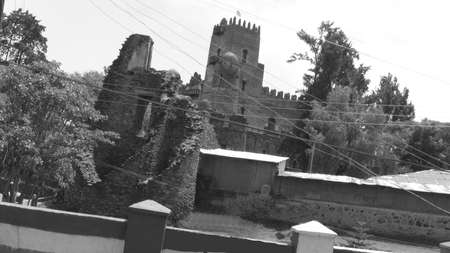 The fortress-city of Fasil Ghebbi : it was the residence of the Ethiopian emperor Fasilides and his successors.の写真素材