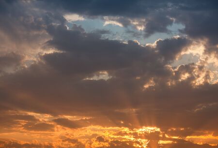 Beautifully Dramatic Sunrise or Sunset with Clouds.の写真素材