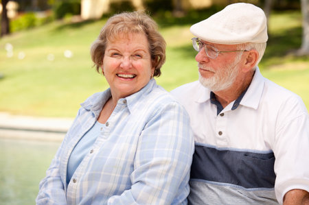 Happy Senior Couple Enjoying Each Other in The Park.