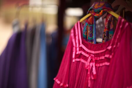 Colorful Scarf and Blowse with Narrow Depth of Field.の写真素材