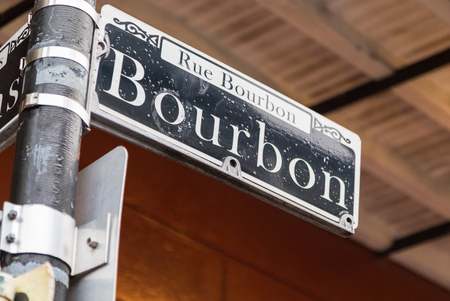 Bourbon Street Sign in New Orleans, Louisianaの写真素材