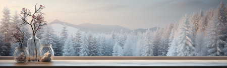 Christmas Themed Decorative Empty Wooden Base For Product Item or Text Display.の素材