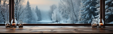 Christmas Themed Decorative Empty Wooden Base For Product Item or Text Display.の素材