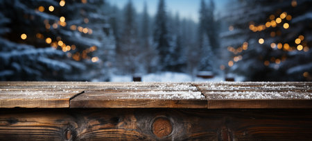 Christmas Themed Decorative Empty Wooden Base For Product Item or Text Display.の素材