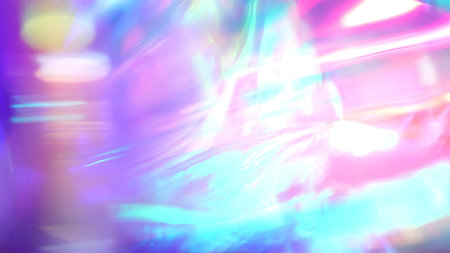 Iridescent glitters and shimmer texture. Kaleidoscope of colors. Purple pink teal glowing. Abstract...