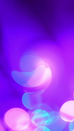 Optical illusion, pink purple blue soft bokehの写真素材