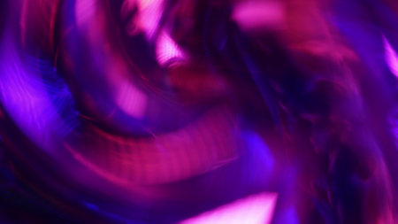 Surreal rotation of lights through a prism. Viva Magenta, Neon blue and purple colors . Abstract hypnotic backgroundの写真素材