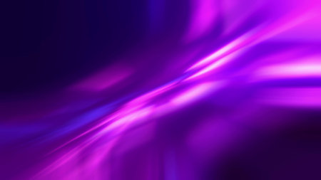 Futuristic led illumination. Blur ultraviolet magenta pink purple blue color radiance on dark abstract backgroundの写真素材