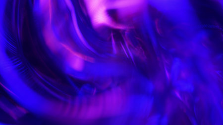 Surreal rotation of lights through a prism. Viva Magenta, Neon blue and purple colors . Abstract hypnotic backgroundの写真素材