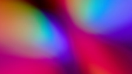 Rainbow neon light flares background. Optical Crystal Prism Flare Beams. Abstract blur animation