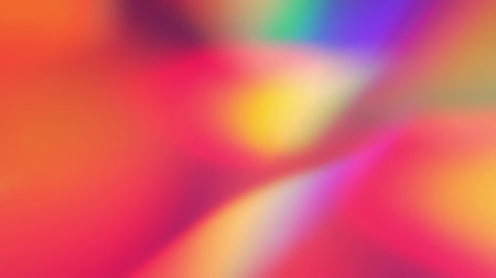 Vivid blurry pink red orange yellow blue purple rainbow color gradient abstract background. Light...