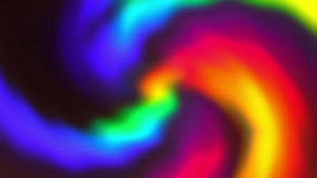 Neon pink purple rainbow light rays flash and glow. Abstract holographic background