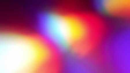 Rainbow neon light flares background. Optical Crystal Prism Flare Beams. Abstract blur animation
