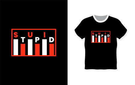 Simple, modern and minimalist typography t-shirt designのイラスト素材