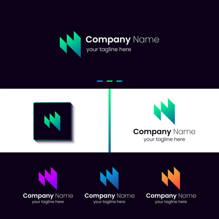 W typography logo, custom, creative, business, professional, typography, object, modern, minimal, symbol, vectorのイラスト素材
