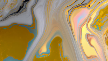 Marble abstract acrylic background. Marbling artwork texture. Agate ripple pattern. Gold powder.の素材