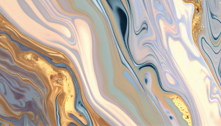 Marbled abstract background. Liquid marble pattern. Agate ripple pattern. Gold powder.の素材