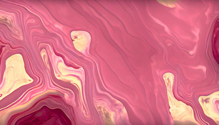 3d illustration of abstract marble background with gold, pink and white patternの素材