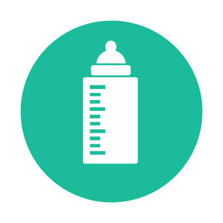 Baby Bottle on White Backgroundの写真素材