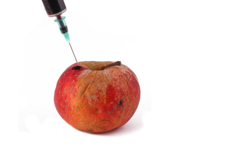 Hormone Apple on the White Backgroundの写真素材