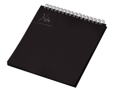This is a black notepad for reminder or notes.