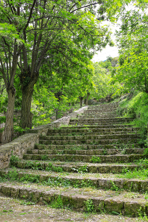 The is big ladder in the historic city in Turkey.の写真素材