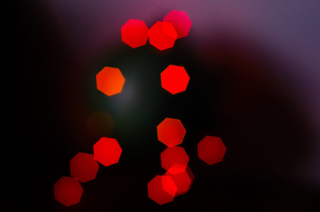Black background red lights