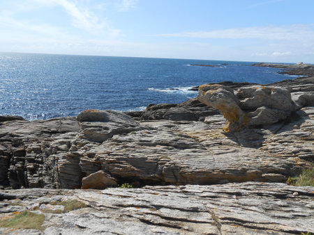 Rocks of the Quiberon wild coastの写真素材