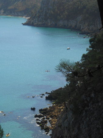 View on the sea - Bois du Kador - Morgatの写真素材