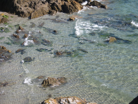 beautiful view on the sea - Coast between Kerfany and Trenez - Finistereの写真素材