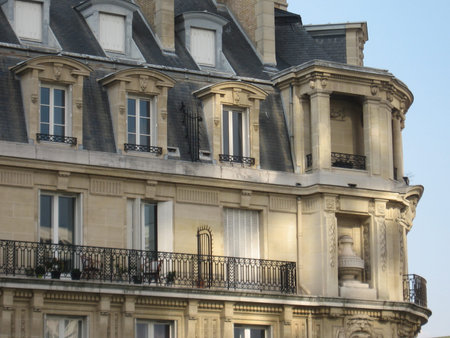 Apartments in Paris - Haussman architectural styleのeditorial素材