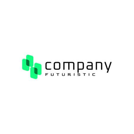 dynamic abstract tech corporate logo designのイラスト素材