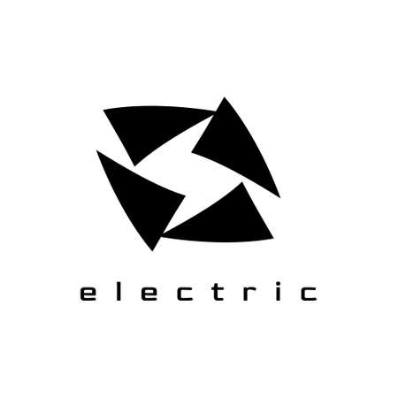 Electric Lightning Letter Z Negative Spaceのイラスト素材