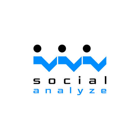 social growth analyze logo designのイラスト素材