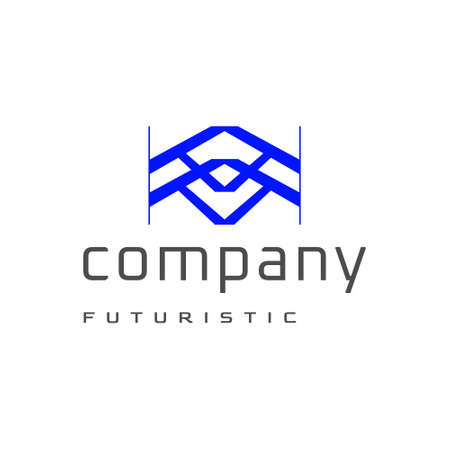 tech dynamic abstract logo designのイラスト素材
