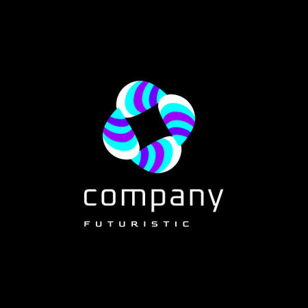 Abstract  Technology flat  tech logo designのイラスト素材