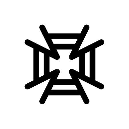 Stair Round Line flat  tech iconのイラスト素材