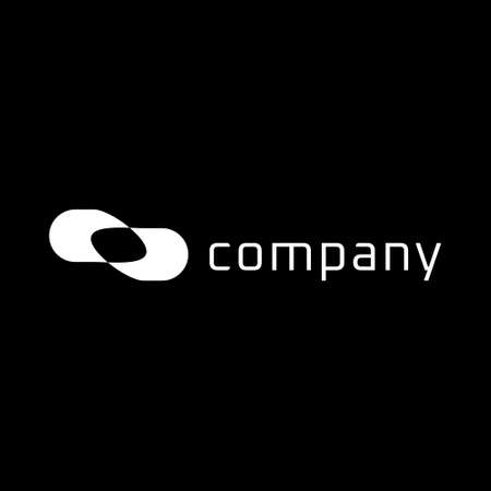 dynamic abstract flat  tech logo designのイラスト素材