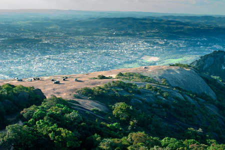 Top of the mountain viewの写真素材