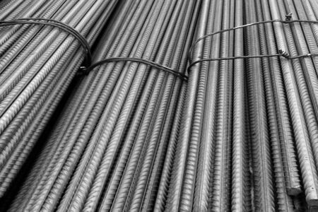 Steel rebar for construction works.の写真素材