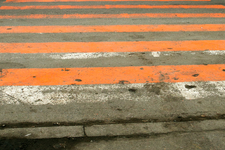 The symbolism of the transition on the road.の写真素材