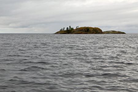 Desert island in the seaの写真素材