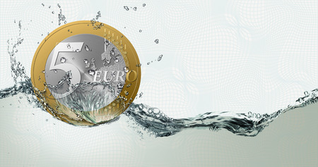 Abstraction Euro coins on a light background.の写真素材