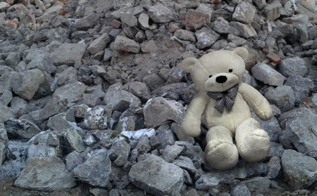 The consequences of the devastating earthquake.の写真素材