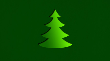 Green tree on a green background.の写真素材