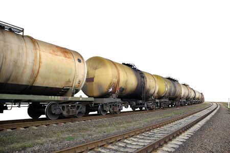 Rail transportation of oil products.の写真素材